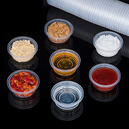 Lizard Crested Gecko Food Water Feeding Cups, 100 pcs, 0.5oz | Reptile Feeder Bowls, for Lizard and Other Small Pet Ledge Accessories Supplies