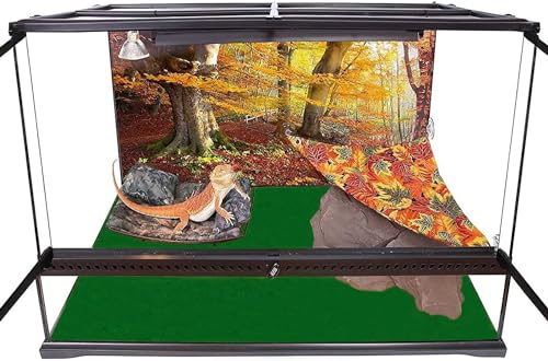 Reptile Carpet Terrarium Liner Bedding Substrate Sand Mat for Cage Lizard Bearded Dragon Gecko Snake Tortoise 48" x 18" (Green) - color: Green