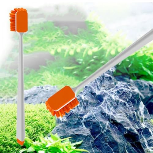Fish Tank Cleaning Brush Long Handle Terrarium Plant Cleaning Brush Double-Sided Aquarium Cleaning Tool
