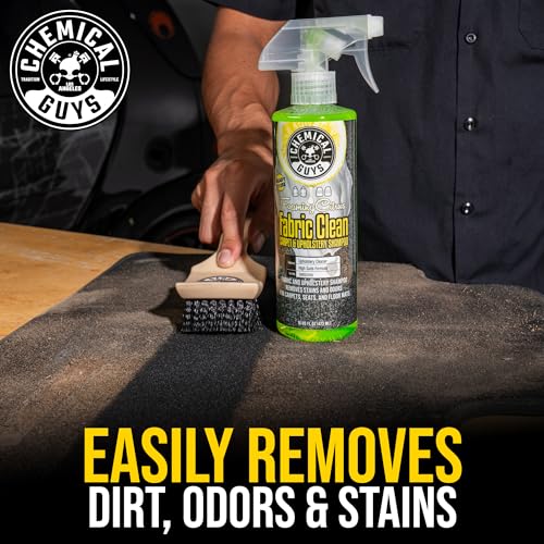 Chemical Guys, Foaming Citrus Fabric & Carpet Cleaner, RTU, 16 oz, 2 Pack | Ready-to-use foaming spray lifts stains and odors from car seats, carpet and floor mats, safe on most fabrics - size: 16 Fl Oz (Pack of 2)