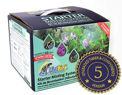 MistKing – Starter Misting System, 5th Gen | Used by Zoos, Botanical Gardens, Institutions & Hobbyists | Expandable to 10 Nozzles | Extremely Fine Mist | 50 Micron Droplets | MKSMS5-125-50 | Used by Zoos, Botanical Gardens, Institutions & Hobbyists, Expan