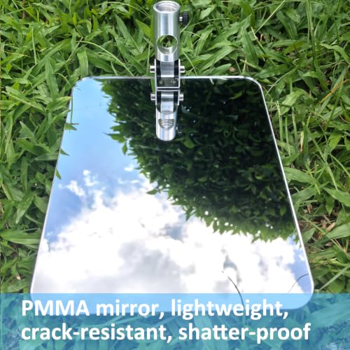 Under Vehicle Inspection Security Mirror – Large Under Car Search Mirror Couple to 3/4-in Extendable Threaded Poles for Check on Checkpoints, Airports, Hotels, Clubs, Police Sheriff and Milita Base
