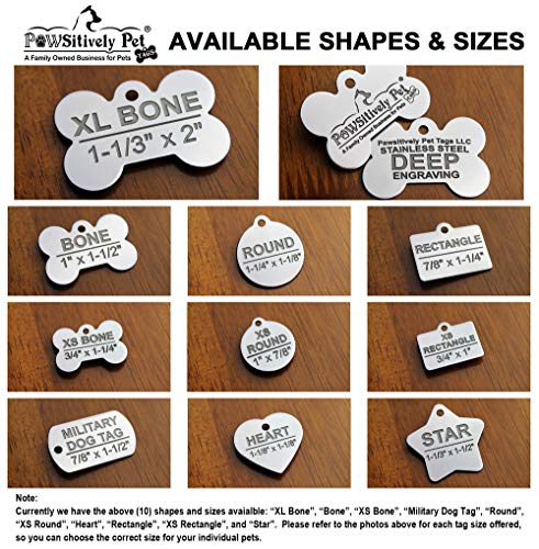 DEEP Engraved Premium Dog & Cat ID Tag – Personalized, Stainless Steel, Long-Lasting Durability - Star 1-1/4"x1-1/4 (2-Side Engraving) - style: STAR 1-1/4"x1-1/4" (2-Side Engraving)