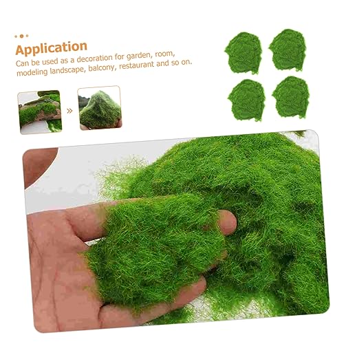 GLEAVI 4bags Artificial Sphagnum Moss Powder DIY Fake Moss for Plants Non-Watering Decorative Faux for Terrarium Decor