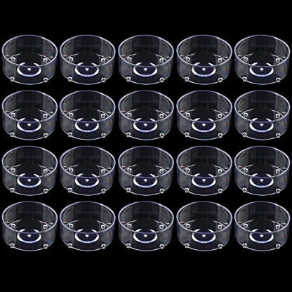 20 Pcs Small Reptile Feeding Bowl Plastic Water Bowl Food Dish for Spider Tarantula Small Reptile Lizard Gecko (Small: 1.43" D, 0.68" H)