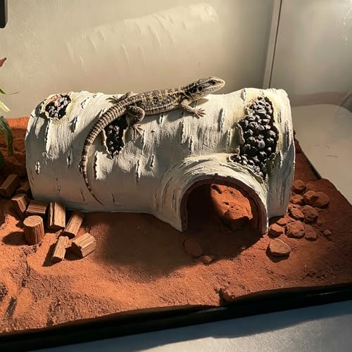 Reptile Hide, Great for Geckos, Snakes, Bearded Dragons & Lizards, It Doubles as Aquarium Rock Cave Corner Cave for Climbing Hiding - size: L-2