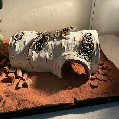 Reptile Hide, Great for Geckos, Snakes, Bearded Dragons & Lizards, It Doubles as Aquarium Rock Cave Corner Cave for Climbing Hiding - size: L-2