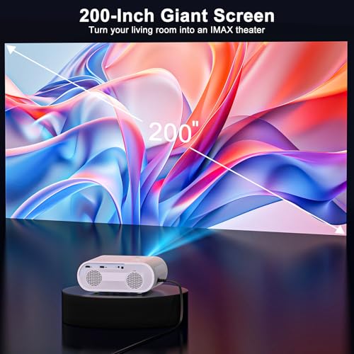 4K Projector with WiFi and Bluetooth, 1500 ANSI Google TV Projector | Google TV, 4K Supported Video projector, Built-in Apps/Speakers, Outdoor/Indoor, Home Presentation Projector for iOS/Android - style: Google system