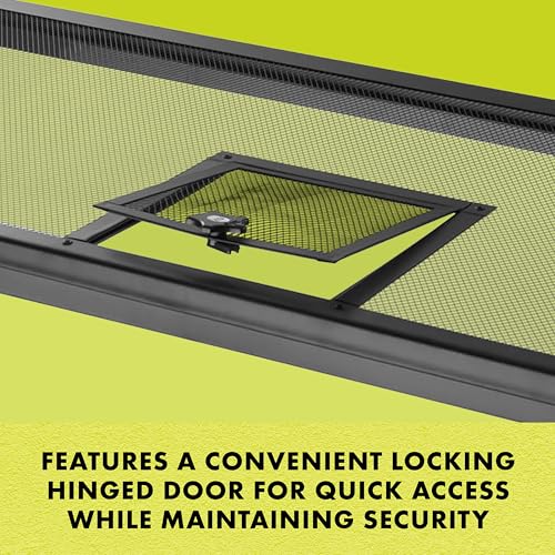 Zilla Pet Reptile Terrarium Fresh Air Screen Cover with Hinged Door 30" x 12" - size: 30" x 12"