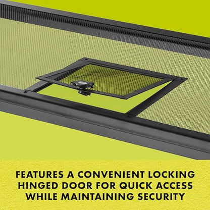 Zilla Pet Reptile Terrarium Fresh Air Screen Cover with Hinged Door 30" x 12" - size: 30" x 12"