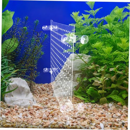 Toddmomy Adjustable Acrylic Fish Tank Divider Suction Cups Aquarium Isolation Plate for Fish Separation Easy to Install for Mixed Breeding and Reptiles