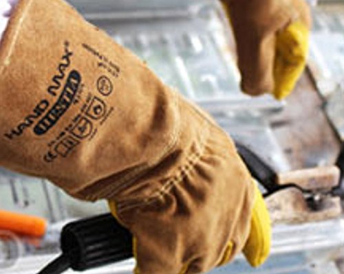 Hand Max Versatile Multi Purpose 14inch Cow Gauntlet Leather Kevlar Heat Resistant Gloves