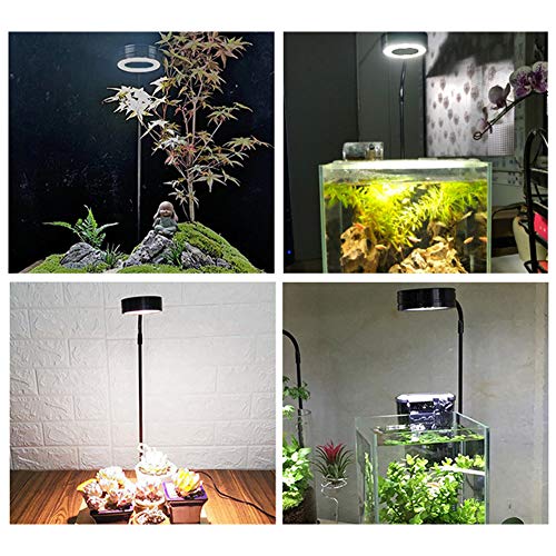 Full Spectrum LED Aquarium Light, 360-degree Adjustable LED Light with Bamboo Board, Miniature Landscape USB Powered Lamp for Plant, Fish Tank, Potted Plants(Size:M) - size: M
