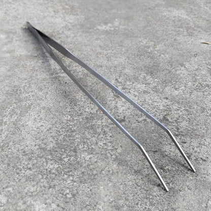 Extra Long 18.7 Inch Stainless Steel Tweezers Feeding Tongs (Longer than Arms, Curved) for Terrarium