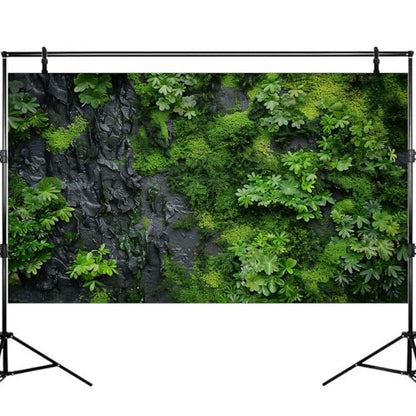 Rock Wall Texture Aquarium Background Green Moss on Black Rock Wall Fish Tank Background Nature Green Moss Fern Reptile Tank Background Rock Texture Reptile Habitat Terrarium Background 48x18in - color: Black_Green, size: 48(W)x18(H)inches/ 120(W)*45cm(H)