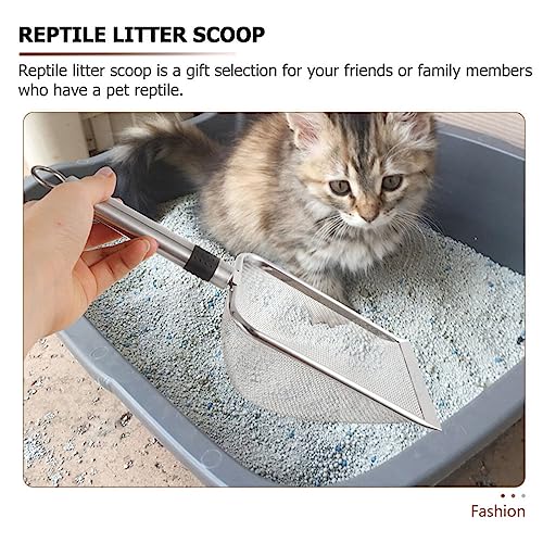 POPETPOP Pet Reptile Litter Scoop Cleaning Shovel for Indoor Terrariums Fine Mesh Design for Easy Waste Removal for Turtles Lizards Snakes and More