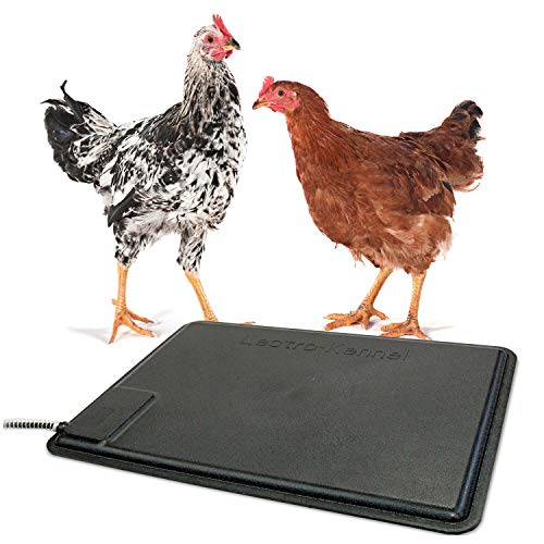 K&H Heating Pad, Thermo Heated Chicken Pad, Safety Listed, 40W, Black | Warming Nesting Chicken Coop Accessory, Poultry Chick Heat Lamp Alternative, Automatic Temperature, 18.5x12.5 in