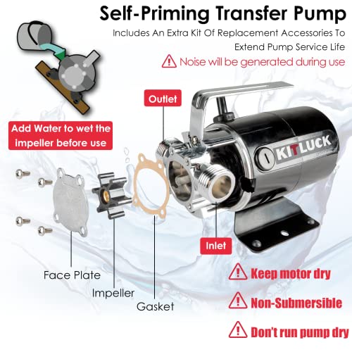 Water Transfer Pump, 115V 1/10HP 330GPH Utility Water Pump Electric With 6ft Suction Hose Kit, Portable Small Water Pump For Pool Draining, Removing Water From Rain Barrel, Aquariums, etc. - style: 1/10HP