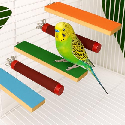 5 PCS Sugar Glider Toys Climbing Cage Steps with Colorful Sand Sharpening Claws Platform Novel 3D Printed Paw Grinding Parakeet Toys Bird perches Hamster Parrots Scratching Snadpaper for Cages