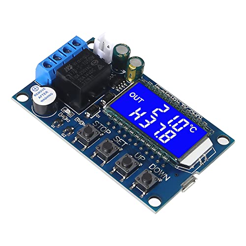 2pcs XY-T01 Electronic Temperature Controller, DC 6-30V 24V Waterproof NTC Probe Digital Temperature Control Module -50°C to 100°C Digital Thermostat Temperature Control Switch Boards