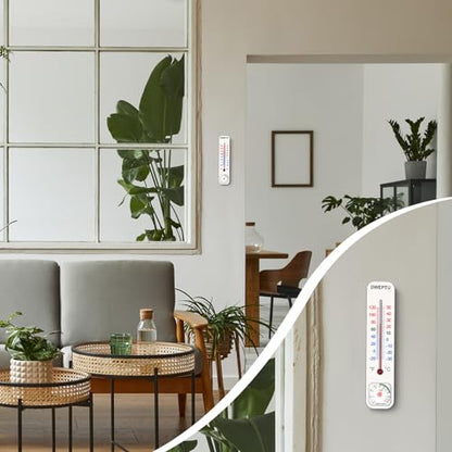 Outdoor/Indoor Thermometer Hygrometer Humidity Monitor Temperature Humidity Gauge Meter with Celsius/Fahrenheit (℃/℉) for Patio Field Cellar Garden Greenhouse Closet by DWEPTU
