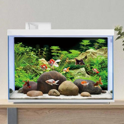 AWERT 48x24 inches Aquarium Background Seaweed Aquarium Background Aquatic Plant Stone River Bed & Lake Fish Tank Background Vinyl Background - size: 48x24in/120x60cm