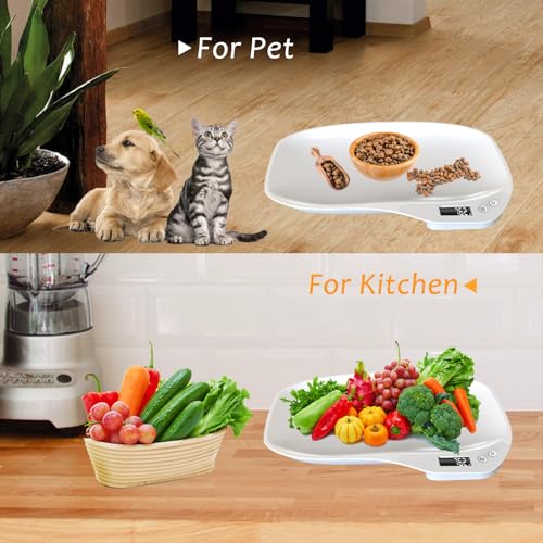 Small Animal Digital Scale, 14" x 10" Pet Weighing Scale Max 33lbs | Small Pet Scales for Weighing with LCD Display, Hamster Kitten Puppy Scale, Electronic Kitchen Food Scale, for Newborn Pets