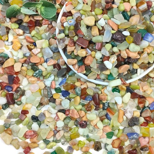 10LB Colorful Pebbles for Succulent, 3/8 Inch Natural River Rocks for Plants, Natural Decorative Polished Pebbles for Cactus,Vases, Planters,Outdoor Gardening and Indoor Plants - color: Colorful, size: 10 LB