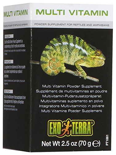 Exo Terra Multi Vitamin Powder Supplement for Reptiles & Amphibians, 2.5 oz | Supports Growth, Reproduction & Vital Functions, Balanced Blend of Vitamins, Minerals, Amino Acids & Trace Elements - size: 2-1/2-Ounce