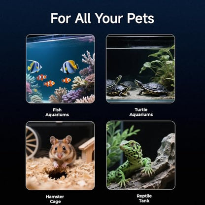 2K HD Aquarium & Terrarium WiFi Pet Camera,140° Wide-Angle Anti-Glare & Anti-Reflection,Night Vision for Fish & Reptiles,Two-Way Audio,Glass-Mount Enclosure Monitor,AI-Powered Detection,24/7 Recording - size: 1 pack