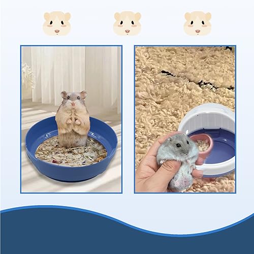 Hamster Carrier Cage Portable Cages Small Animals Carry Travel Case with Water Bottle Plastic Breathable Guinea Pig Outgoing Cage for Dwarf Hamster Ferret Chinchillas Hedgehog (Blue) - color: 【Blue】