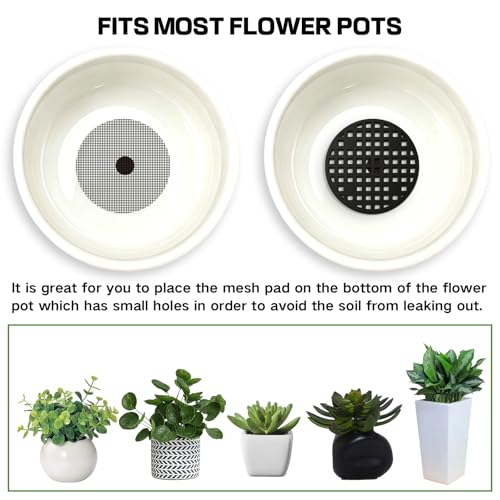 60 Mesh Screen for Planter Pots, Plant Drainage Insert, Pot Grid Mats Pads | 50PCS Mesh Screens + 10PCS Pot Bottom Grid Mats, 2 Inch Breathable Reusable Flower Pot Hole Pads For Indoor Outdoor Planters - size: 2 Inch