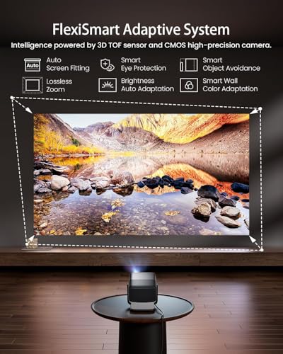 JMGO N1S Ultra 4K Triple Laser Projector , 2800 ISO Lumens, Google TV | 360° Sensorless Picture Correction, 300", HDR10, 20W Dolby Digital Plus, 3D-Active, Smart and Portable