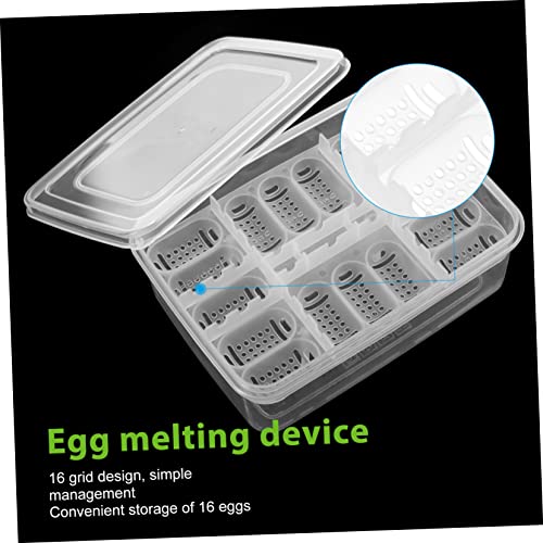 GANAZONO 2Pcs Compartment Reptile Egg Incubator Tray Professional Hatchery Box for Tortoise Lizard Transparent Design for Easy Observation Pet Supply