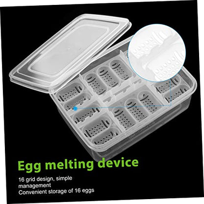 2Pcs Compartment Reptile Egg Incubator Tray Breeding Box for Snakes Lizards and Turtles Easy Clean and Reusable Transparent Design for Observation