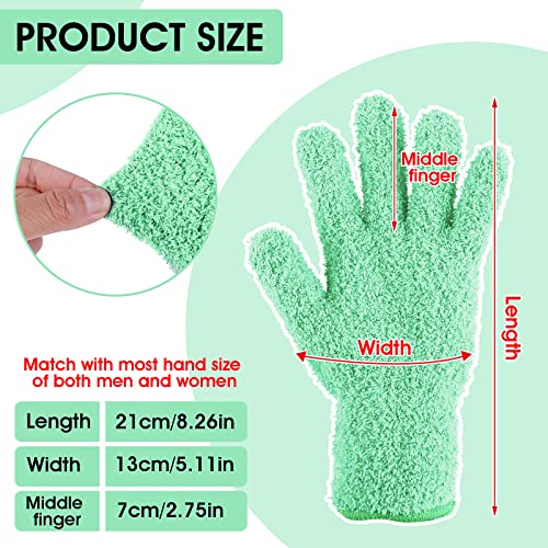 Molain Microfiber Dusting Gloves, Reusable Washable Cleaning Gloves Mittens for Plants House Cleaning Car Blinds Lamps…