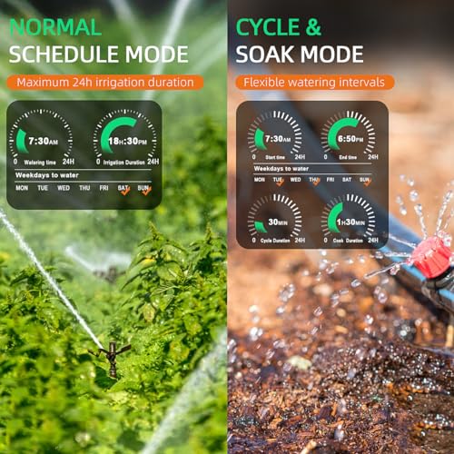WiFi Sprinkler Timer Brass Inlet APP Remote Control Smart Irrigation System | via 2.4Ghz WiFi and Bluetooth, Easy Faucet Installation - style: WIFI 1 outlet