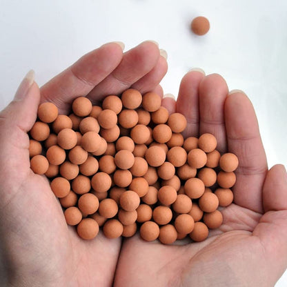 2 lb Clay Pebbles Clay Balls for Plants 6mm-8mm Mini Hydroponics Ceramic Ball Horticultural Grade Succulent Soil,for Plant Pots Vase Fillers Hydroponic Growing,Brown - color: Brown