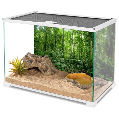 30x12 in Tropical Terrarium Backdrop Green Tree Reptile Habitat Background | AWERT Rainforest Aquarium Background - size: 30x12in/75x30cm