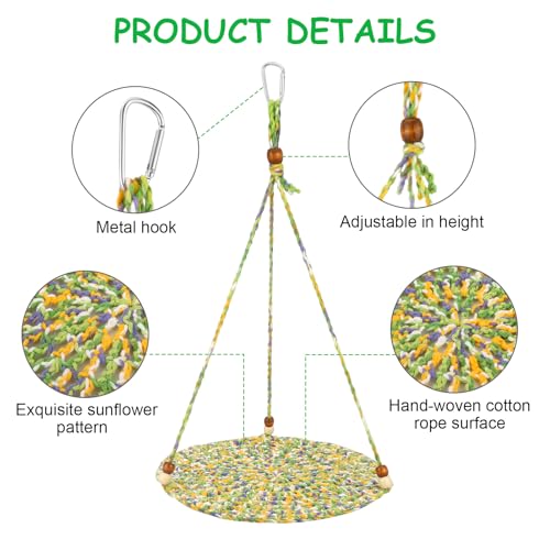 Jspupifip Reptile Hammock Bearded Dragon Accessories Hanging Hammock Green | Small Pet Habitat Shelter Cage Accessories for Chameleon Birds Rats Hamster Iguana - color: Green