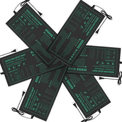 Seedling Heat Mat 6 Pack Durable Waterproof Plant Heating Pad 10"x 20.75" for Germination, Indoor Gardening, Greenhouse - size: 6 PACK