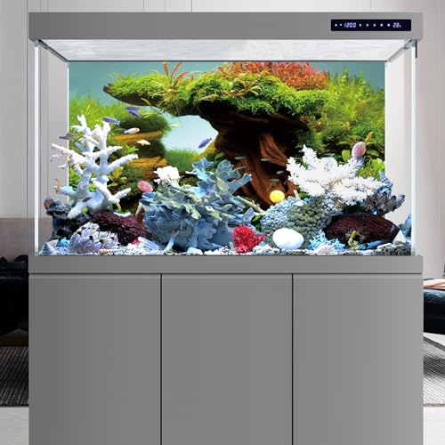 AWERT 48x24 inches Wood Fish Tank Background Seaweed Aquarium Background River Bed & Lake Aquarium Background Vinyl Background | AWERT Natural Moss Aquatic Plant River Bed & Lake Vinyl Background - size: 48x24in/120x60cm