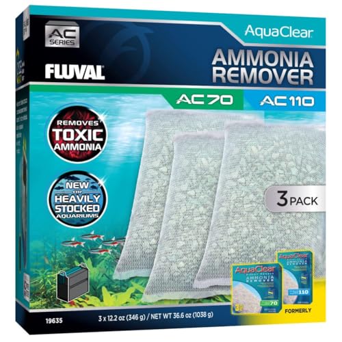 Fluval - Ammonia Remover for AC70/AC110, 36.6 oz / 1038 g, 3-Pack | For Use in Freshwater Aquariums - size: AC70/AC110 (New) 3-Pack