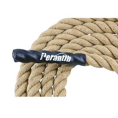 Perantlb Outdoor Climbing Rope for Fitness and Strength Training, Workout Gym Climbing Rope, 1.5'' in Diameter, Length Available: 8,10, 15, 20, 25, 30,40, 50 Feet… - size: 25 ft, style: Without Hook