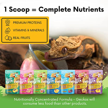 Gargeer 2oz Gentle Geck Fig Diet - Crested Gecko Food. Made in USA | Expert-crafted superfood! Infused with sweet organic fig, banana, wild insect proteins & probiotics. Zero soy or fillers - size: 2 Ounce (Pack of 1)