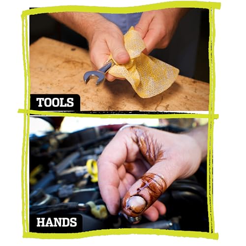 Tub O' Towels TW75 Heavy-Duty Multi-Surface Cleaning Wipes – Dual Texture 10" x 12" XL, 75 Count, Pack of 6 – Removes Grease, Tar, Oil, Paint, Ink & Tough Stains – Home, Garage, Auto & Workshop - size: 1 Count (Pack of 6)