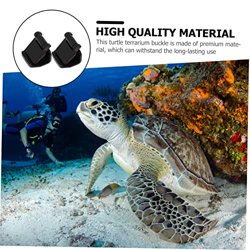 4-Pack Reptile Glass Tank Escape Prevention Buckle Turtle Terrarium Latches for Tortoise Boxes Secure Escape Lock for Aquatic and Terrestrial Habitats