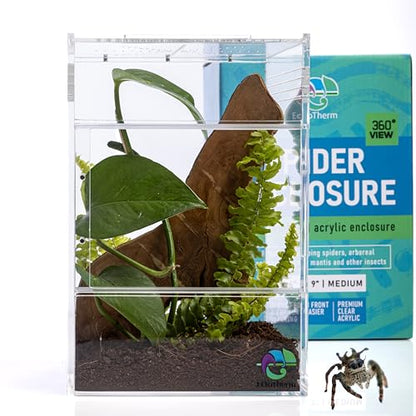 EctoTherm Arboreal Jumping Spider Enclosure and Arboreal Tarantula Enclosure - size: Medium