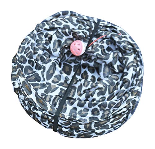 3 Way Cat Tunnel. Extra Large 12 Inch Diameter and Extra Long. A Big Collapsible Play Toy. Wide Pet Tunnel Tube for Rabbits, Kittens, Large Cats, and Dogs (Animal Print) - color: Animal Print