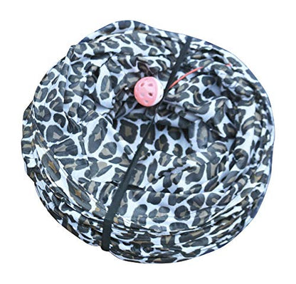 3 Way Cat Tunnel. Extra Large 12 Inch Diameter and Extra Long. A Big Collapsible Play Toy. Wide Pet Tunnel Tube for Rabbits, Kittens, Large Cats, and Dogs (Animal Print) - color: Animal Print